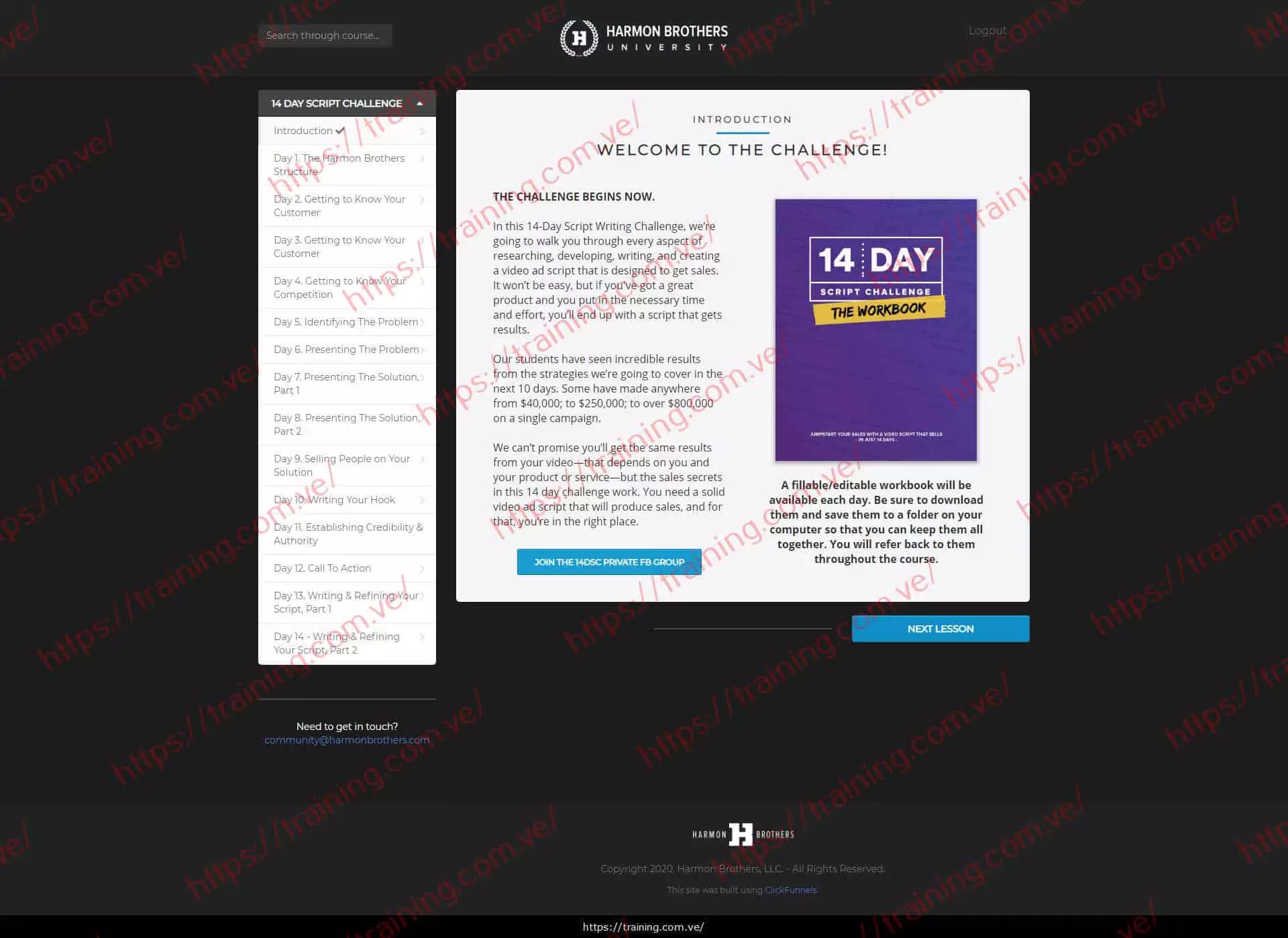 14-Day Challenge by Harmon Brothers Buy
